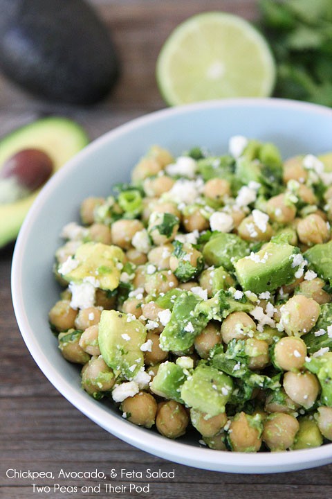 Chickpea, avocado, & feta salad