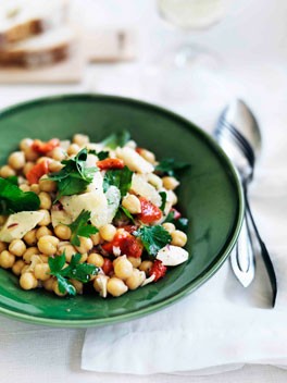 Chickpea, baccalà and lemon salad