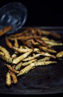 Chickpea-battered fried okra