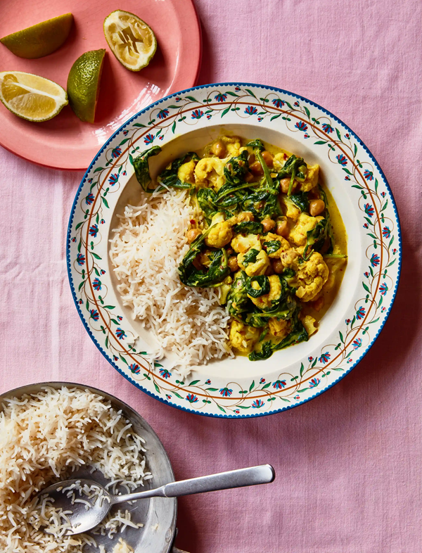Chickpea, cauliflower and coconut curry