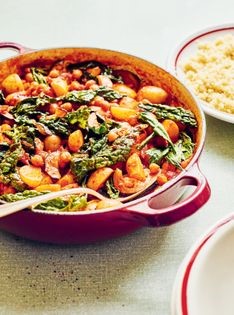 Chickpea, cavolo nero and harissa stew