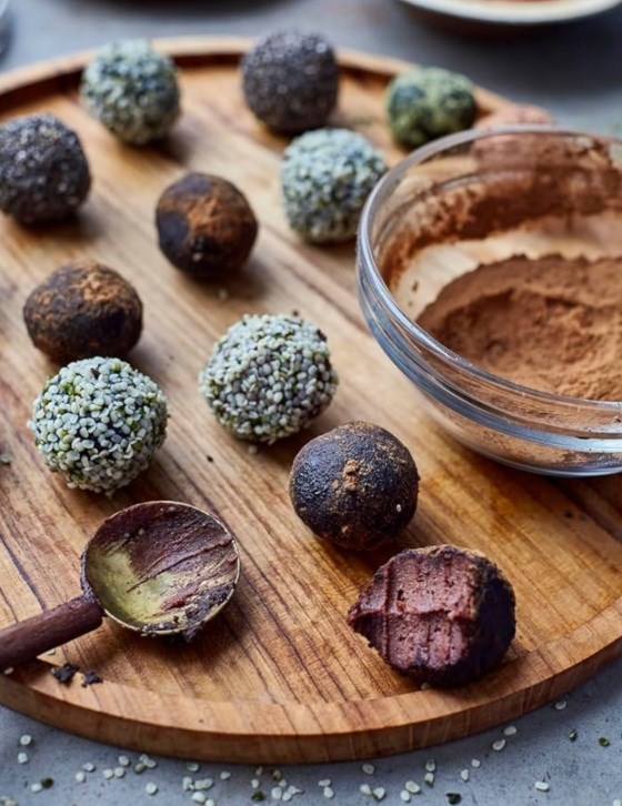 Chickpea chocolate truffles