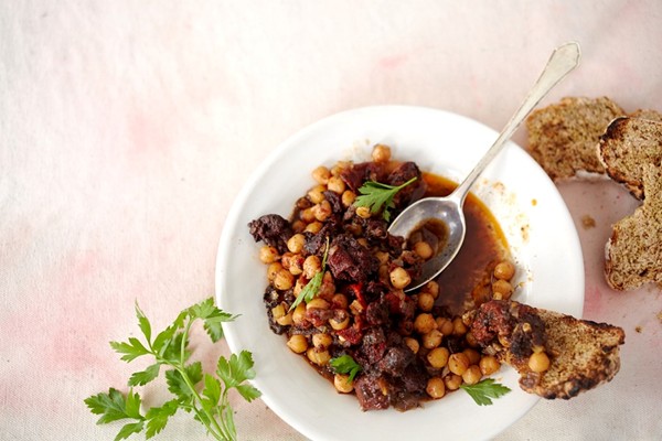 Chickpea, chorizo and morcilla stew