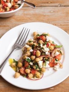 Chickpea feta salad