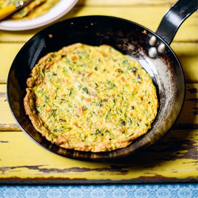 Chickpea flour omelette (Besan no poro)
