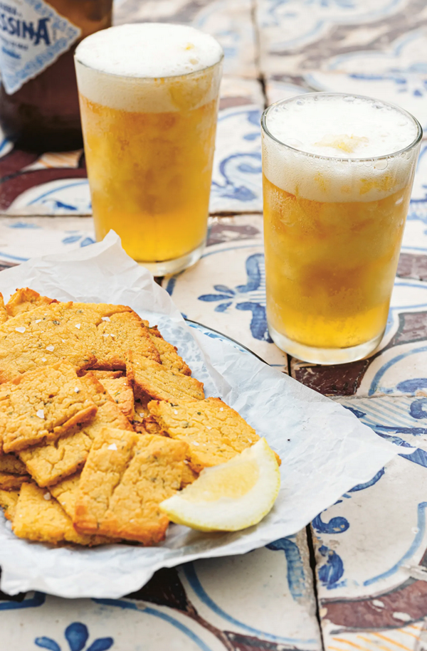 Chickpea fritters with parsley and lemon (Panelle con prezzemolo e limone)