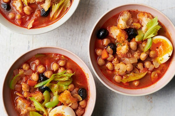 Chickpea harissa soup