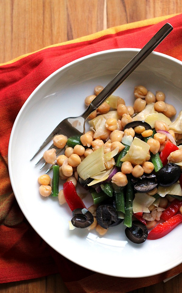 Chickpea Nicoise salad