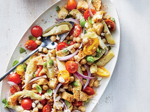 Chickpea panzanella
