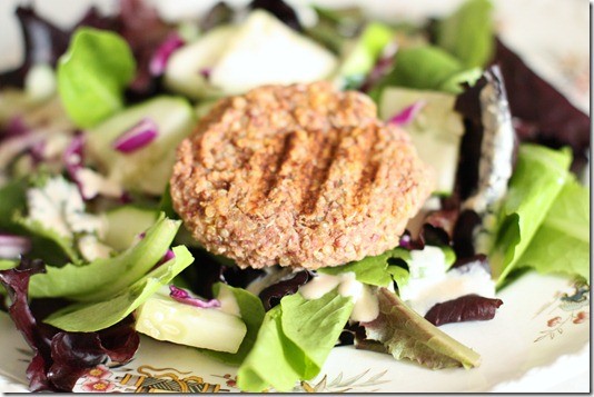 Chickpea pumpkin seed burgers