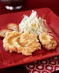 Chickpea puree with fennel salad