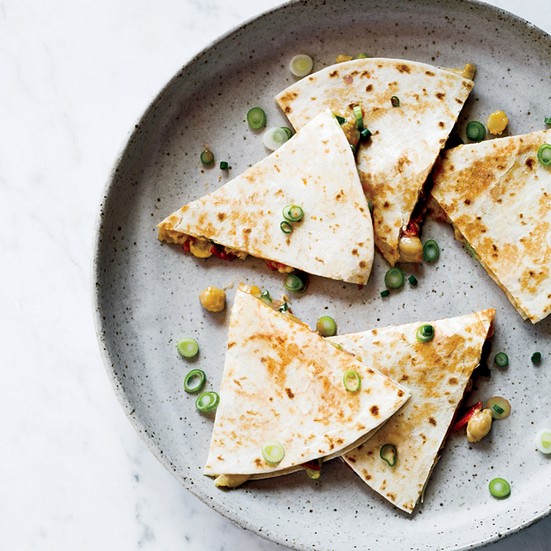 Chickpea quesadillas