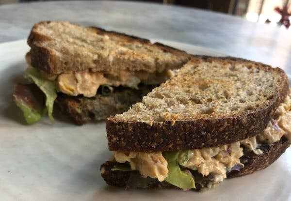 Chickpea salad sandwich