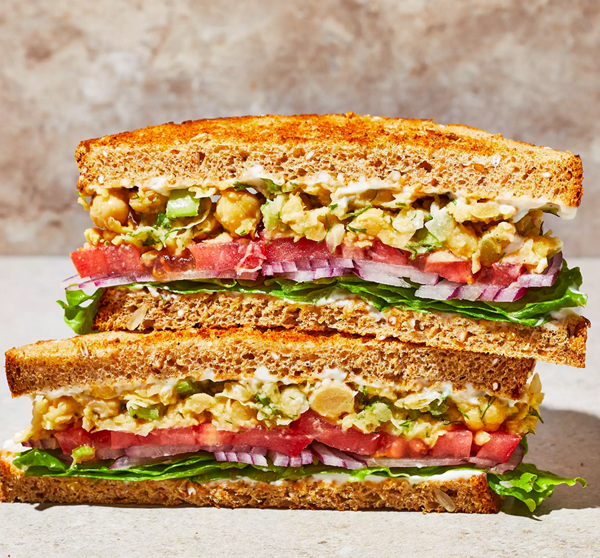 Chickpea salad sandwich