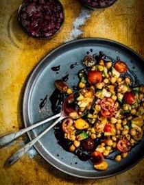 Chickpea salad with date + tamarind dressing