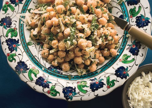 Chickpea salad with lemon, Parmesan, and fresh herbs