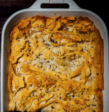 Chickpea, spinach + potato "samosa pie"
