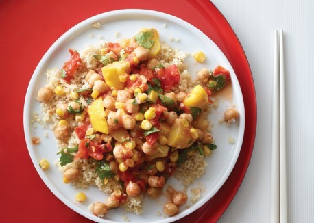 Chickpea succotash with lemongrass