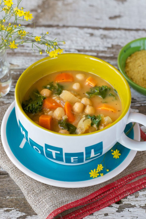 Chickpea veggie soup