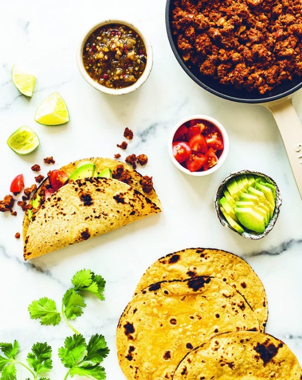 Chickpea walnut taco meat