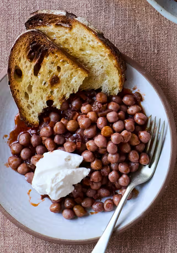 Chickpeas and curds