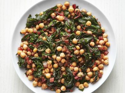 Chickpeas with chard