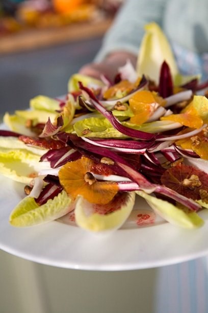 Chicory and blood orange salad