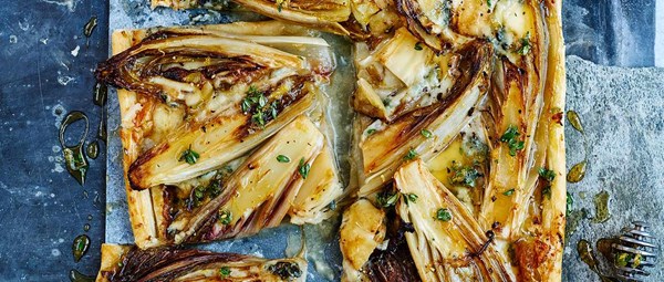 Chicory and Dolcelatte tart