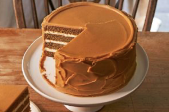 Chicory caramel mascarpone layer cake