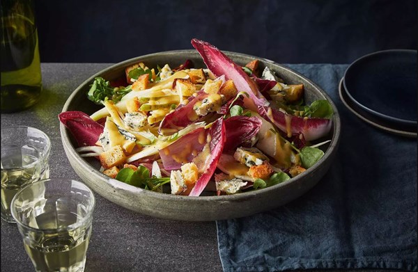 Chicory, fennel, pear & blue cheese salad