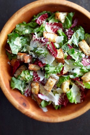 Chicory salad with anchovy dressing