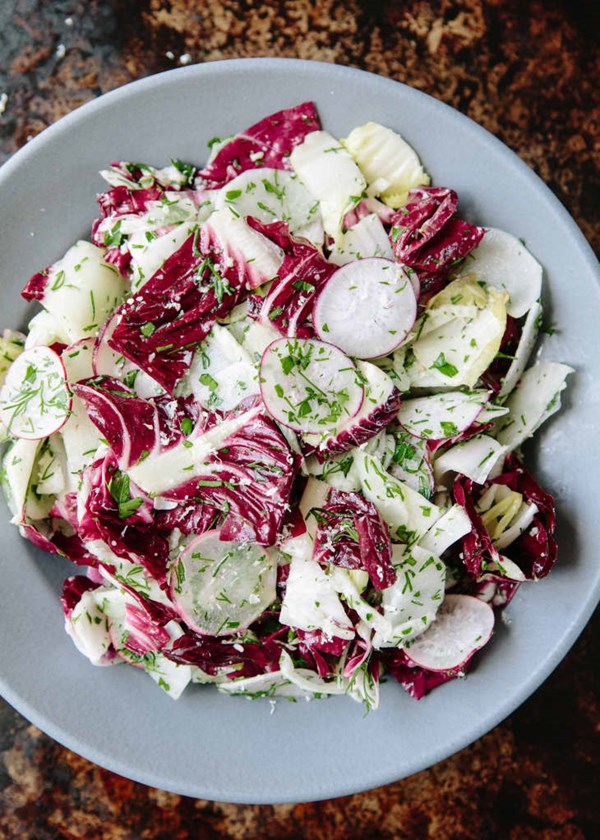 Chicory salad with anchovy dressing