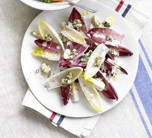 Chicory salad with blue cheese dressing