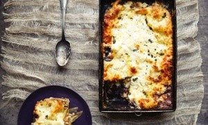 Chicory, walnut and Gorgonzola lasagne