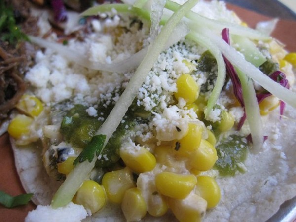 Chile and corn tacos (Tacos de maiz y poblano)