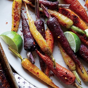 Chile and lime roasted carrots