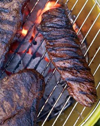 Chile-glazed hanger steak