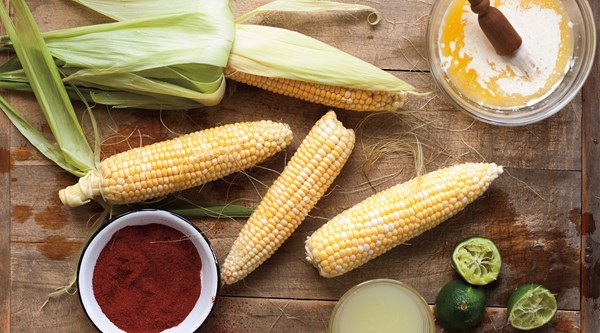 Chile-lime corn on the cob
