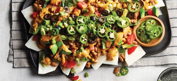 Chile-lime jicama “raw”chos [chipotle queso]