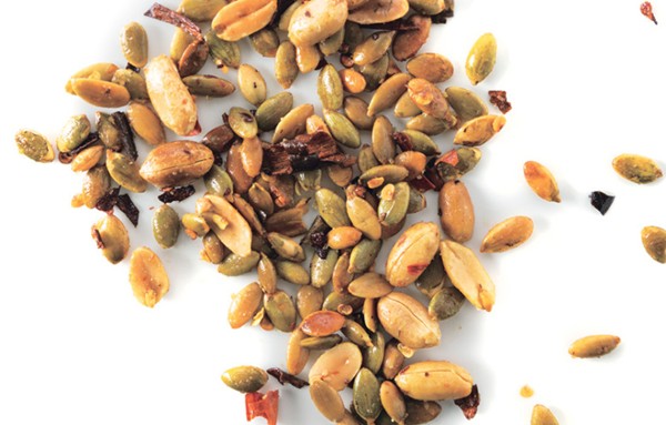 Chile peanut and pumpkin seed snack mix