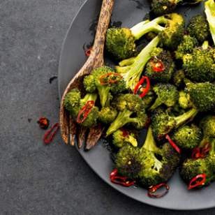 Chile-roasted broccoli