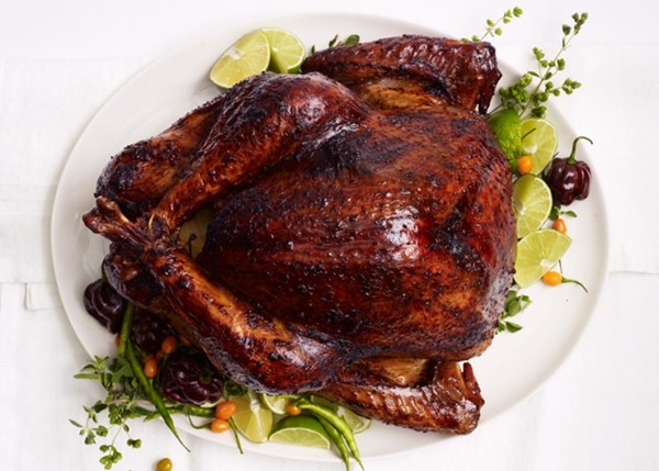 Chile-rubbed turkey