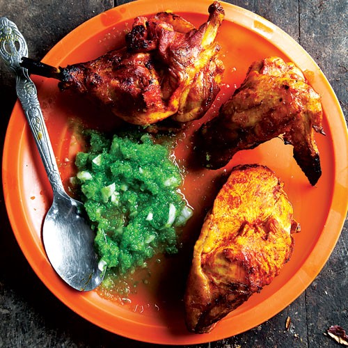 Chile-spiced grilled chicken (Pollo al horno)