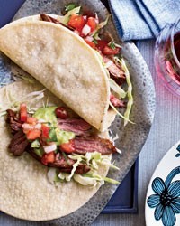 Chile-spiced skirt steak tacos