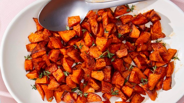 Chili-and-lime roasted sweet potatoes 