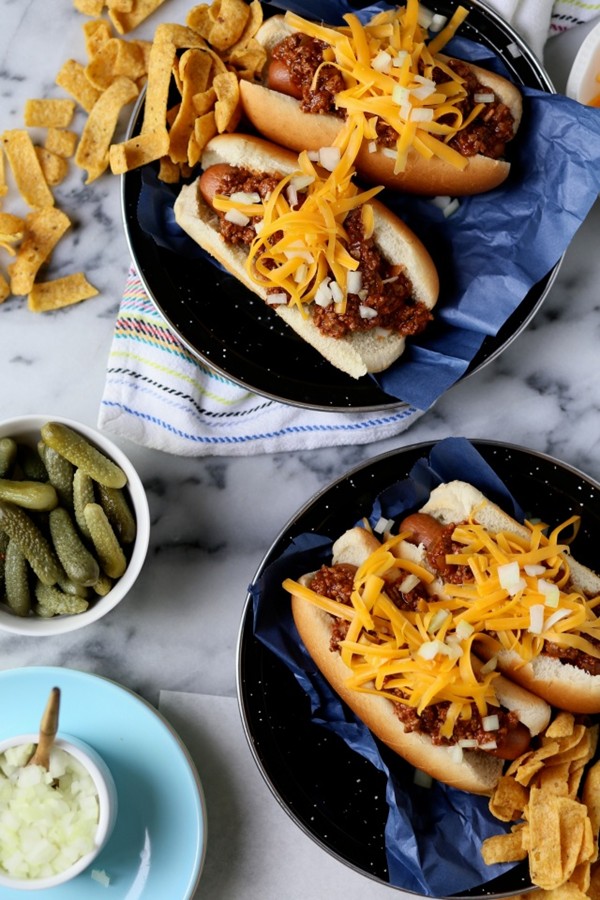 Chili cheese dogs