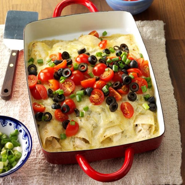 Chili chicken enchiladas 