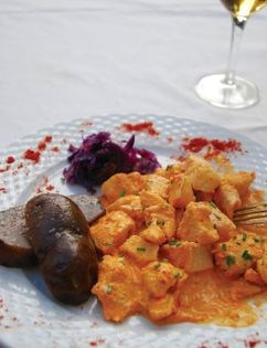 Chili chicken (Pollo harissa con lombarda)