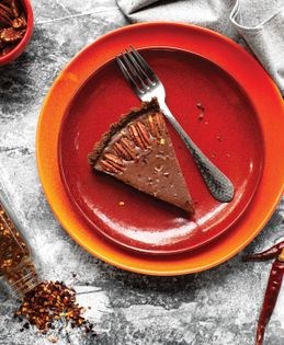 Chili chocolate tart