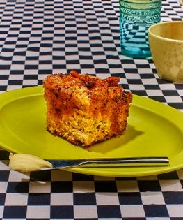 Chili crisp biscuits with honey-butter glaze